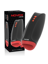 Jamyjob Novax junto a su caja, con los tres botones de vibración y compresión a la vista