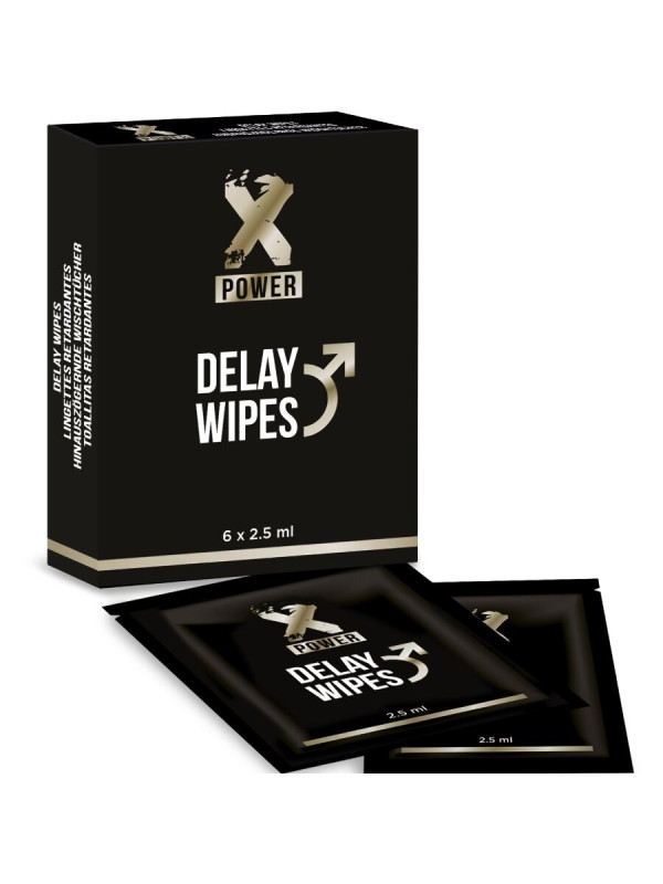 X POWER - DELAY WIPES TOALLITAS RETARDANTES 6 UNIDADES