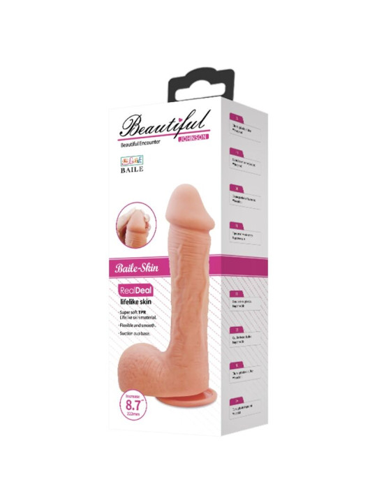 BAILE - DILDO JOHNSON PIEL REALISTA 22 CM