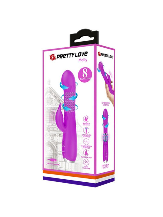 PRETTY LOVE - MOLLY VIBRADOR CON ROTACIÓN RECARGABLE