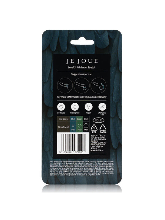 JE JOUE - ANILLO SILICONA AZUL - ESTRANGULAMIENTO MINIMO