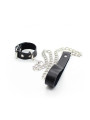 OHMAMA FETISH - COLLAR PARA PENE Y CORREA PIEL CON CADENA METALICA