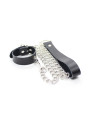 OHMAMA FETISH - COLLAR PARA PENE Y CORREA PIEL CON CADENA METALICA