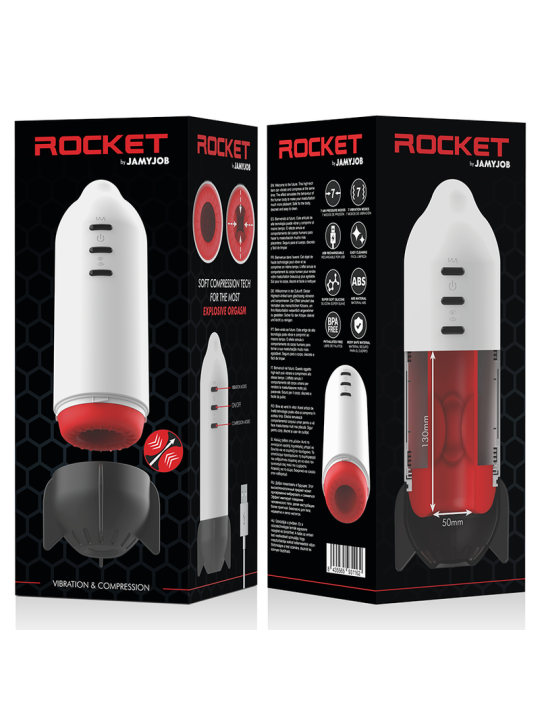 Jamyjob Rocket: masturbador con compresión y vibración