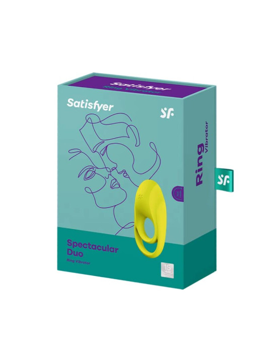 SATISFYER - SPECTACULAR DUO ANILLO VIBRADOR AMARILLO