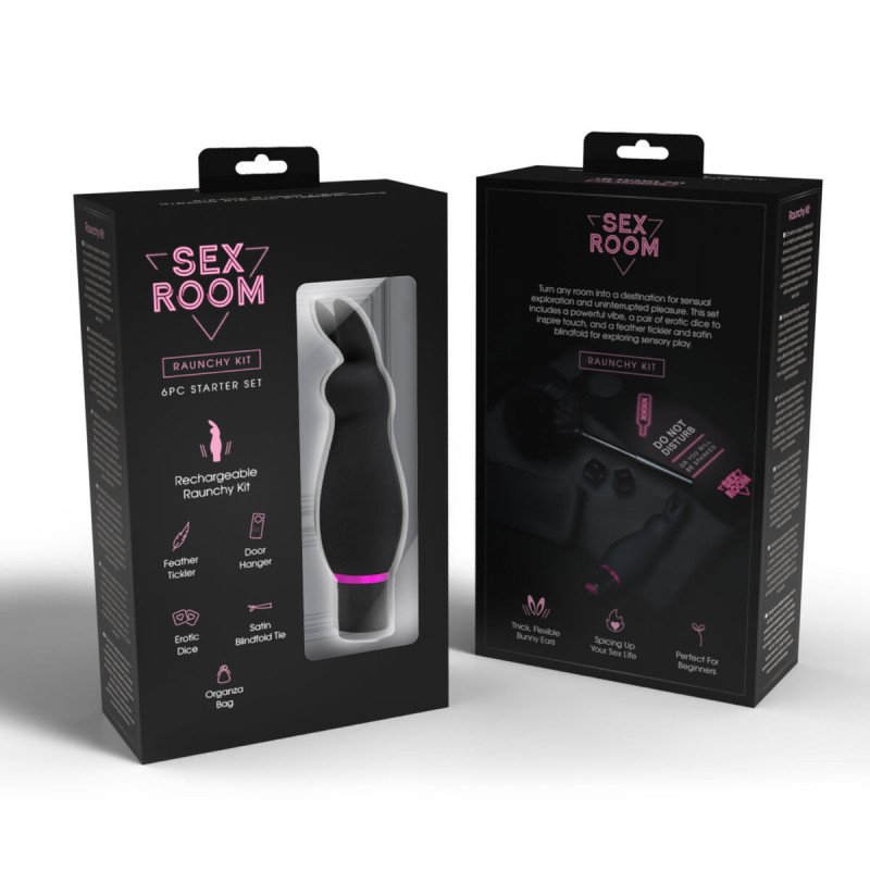 Vibrador clásico Dream Toys Sex Room Raunchy Kit Negro