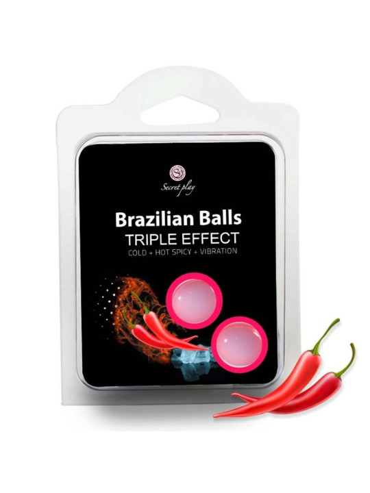 SECRETPLAY - SET 2 BRAZILIAN BALLS TRIPLE EFECTO