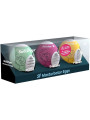 SATISFYER - 3 HUEVOS MASTURBADORES RIFFLE, BUBBLE & FIERCE
