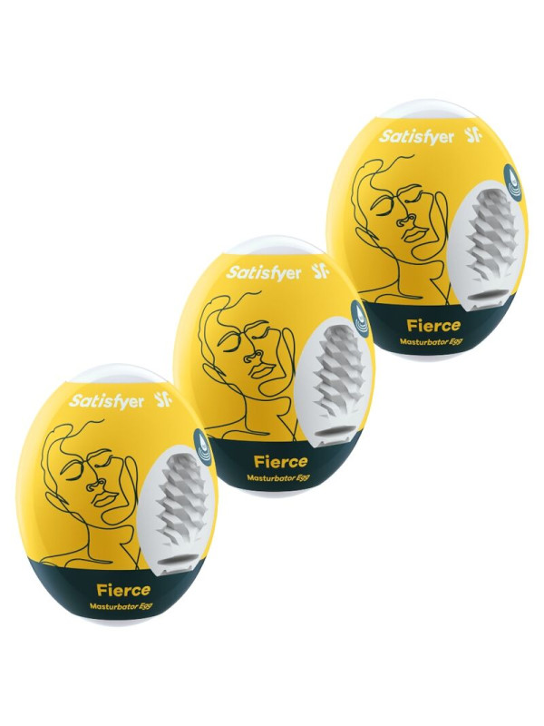 SATISFYER - 3 HUEVOS MASTURBADORES FIERCE