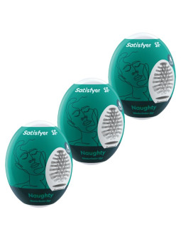 SATISFYER - 3 HUEVOS MASTURBADORES NAUGHTY