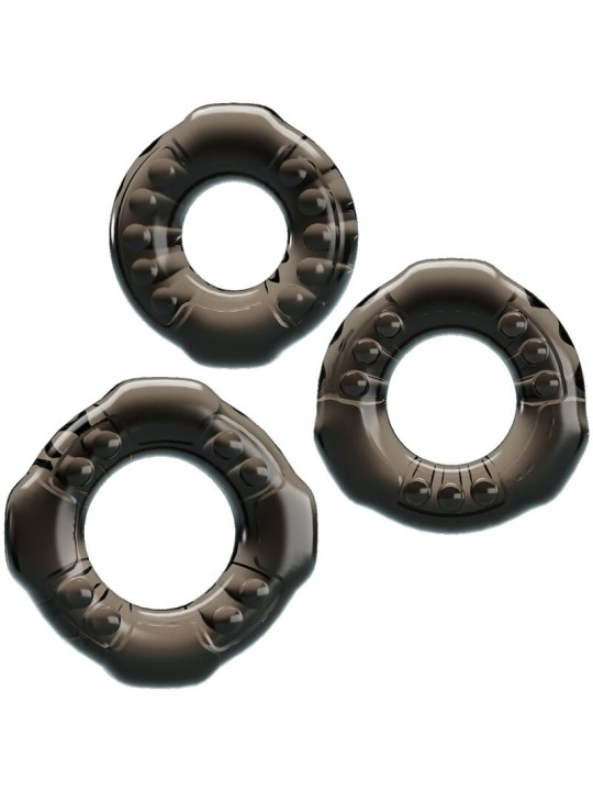 BAILE - COCK RINGS YVONNE SET 3 ANILLOS PENE