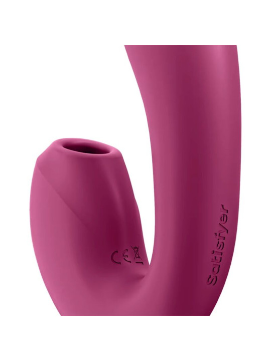 SATISFYER - SUNRAY ESTIMULADOR Y VIBRADOR APP ROJO