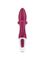 Panel de mando del Satisfyer Embrace Me con los botones de los dos motores y los contactos de carga
