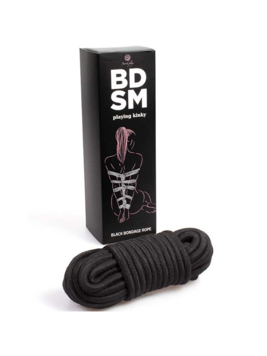 SECRETPLAY - CUERDA BONDAGE NEGRA BDSM COLLECTION