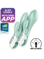 SATISFYER - AIR PUMP BUNNY 5+ VIBRADOR RABBIT INFLABLE APP VERDE