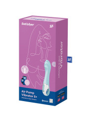 SATISFYER - AIR PUMP VIBRATOR 5+ VIBRADOR PUNTO G INFLABLE APP AZUL