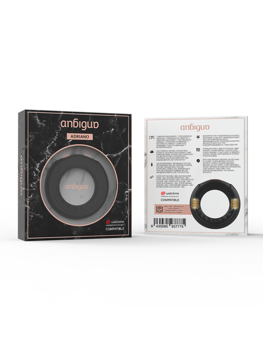 ANBIGUO - ADRIANO ANILLO VIBRADOR COMPATIBLE CON WATCHME WIRELESS TECHNOLOGY