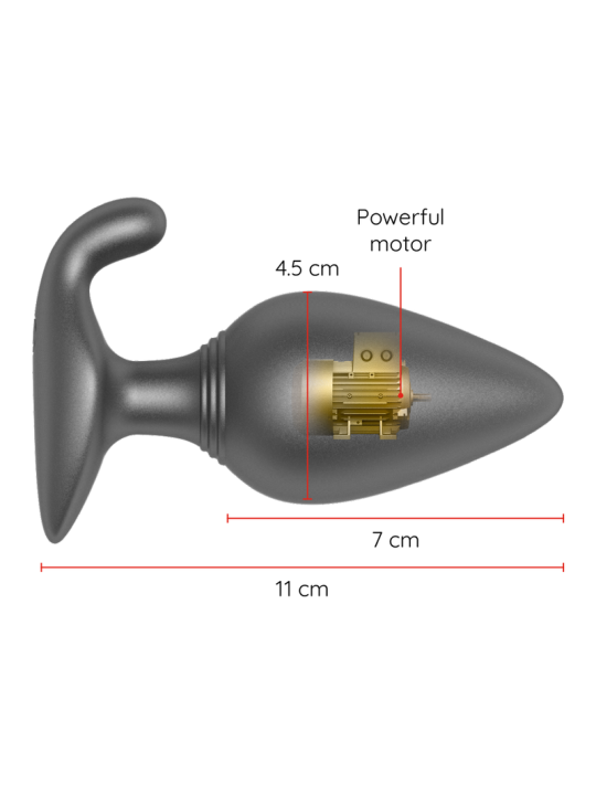ONINDER - RIO PLUG ANAL VIBRADOR NEGRO - APP GRATUITA
