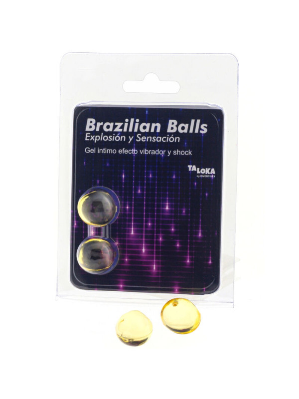 TALOKA - BRAZILIAN BALLS GEL EXCITANTE EFECTO VIBRACIÓN Y SHOCK 2 BOLAS