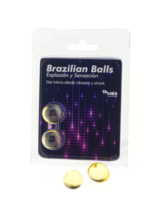 TALOKA - BRAZILIAN BALLS GEL EXCITANTE EFECTO VIBRACIÓN Y SHOCK 2 BOLAS