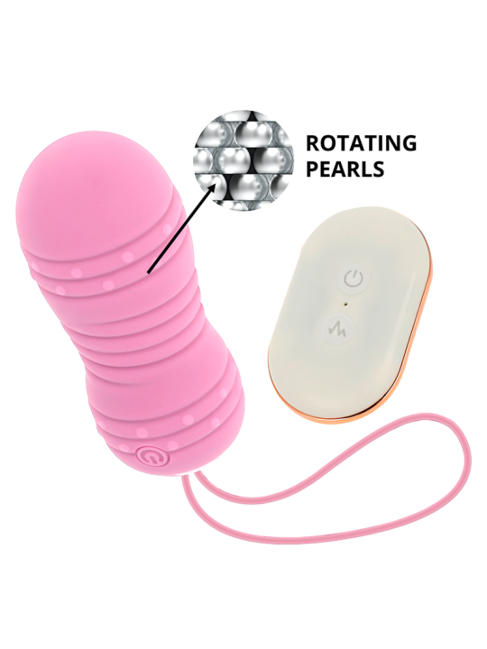 OHMAMA - HUEVO CONTROL REMOTO 7 MODOS ROTACION ROSA