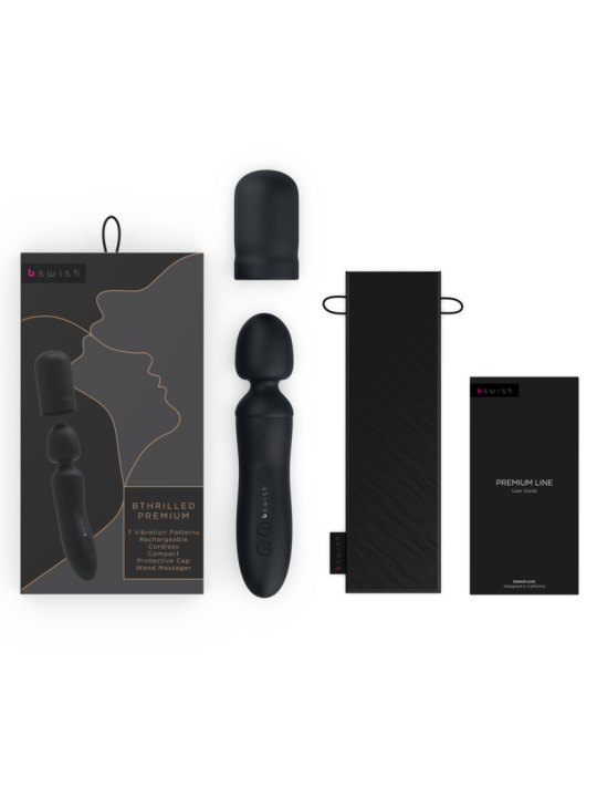 B SWISH - BTHRILLED VIBRADOR WAND PREMIUM NEGRO