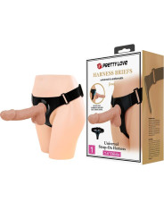 PRETTY LOVE - HARNESS BRIEFS ARNÉS UNIVERSAL CON DILDO JERRY 21.8 CM NATURAL