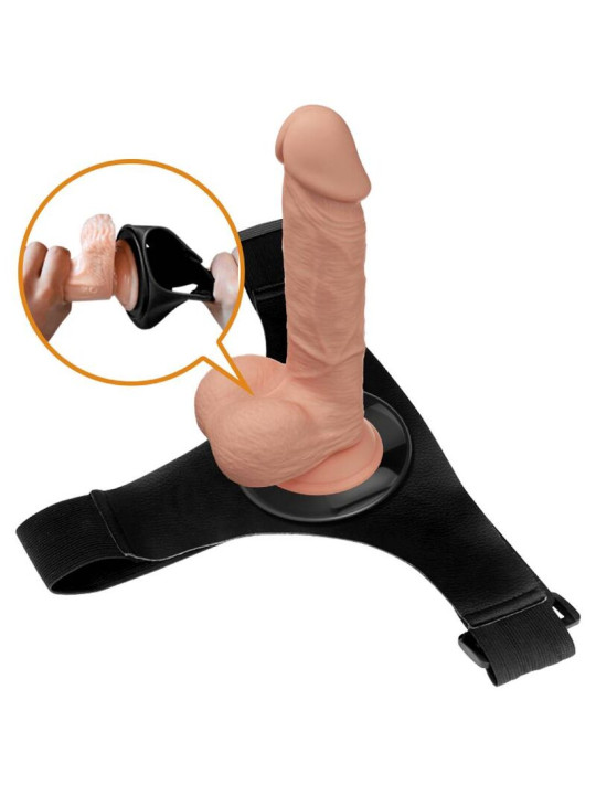 PRETTY LOVE - HARNESS BRIEFS ARNÉS UNIVERSAL CON DILDO JERRY 21.8 CM NATURAL