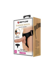PRETTY LOVE - HARNESS BRIEFS ARNÉS UNIVERSAL CON DILDO JERRY 21.8 CM NATURAL