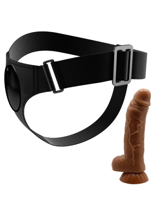 PRETTY LOVE - HARNESS BRIEFS ARNÉS UNIVERSAL CON DILDO MICHEAL 20 CM NEGRO