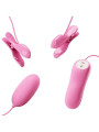 PRETTY LOVE - PINZAS CON VIBRACIÓN Y ELETROSHOCK ROSA