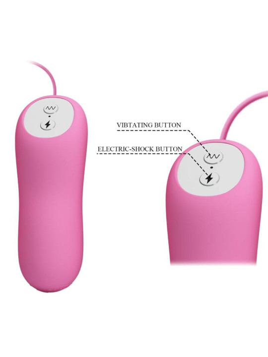 PRETTY LOVE - PINZAS CON VIBRACIÓN Y ELETROSHOCK ROSA