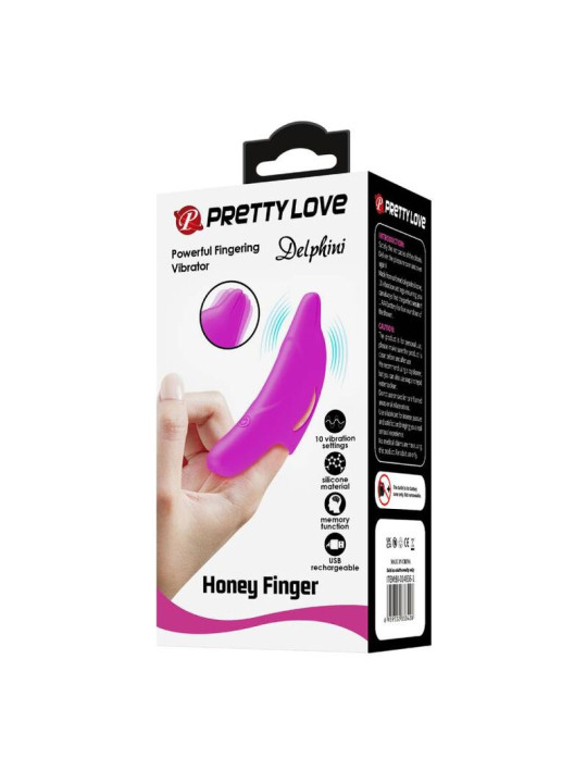 PRETTY LOVE - DELPHINI PODEROSO ESTIMULADOR DE DEDO MORADO