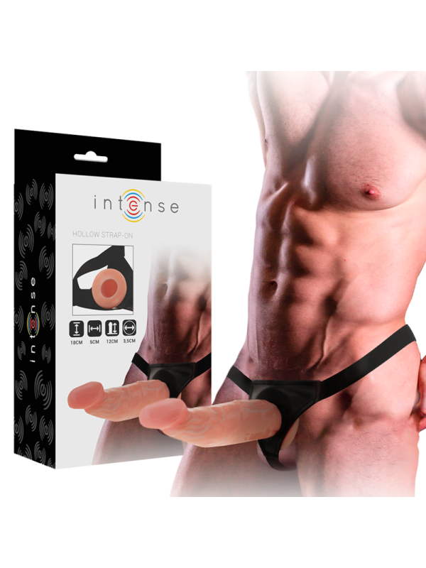 INTENSE - ARNÉS HUECO CON DILDO 18 X 3.5 CM