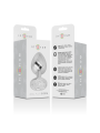 INTENSE - PLUG ANAL METAL ALUMINIO CON CRISTAL PLATA TALLA M