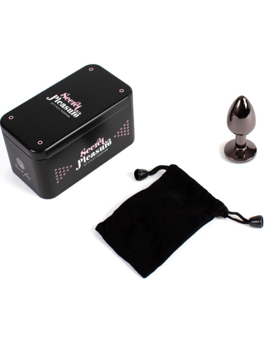 SECRETPLAY - GUNMETAL BUTT PLUG TALLA S 7 CM