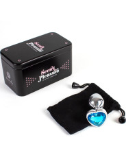 SECRETPLAY - METAL BUTT PLUG CORAZÓN AZUL TALLA S 7 CM