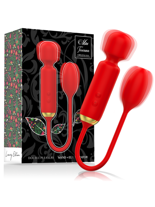 MIA - TOSCANA DOUBLE PLEASURE WAND + HUEVO VIBRADOR