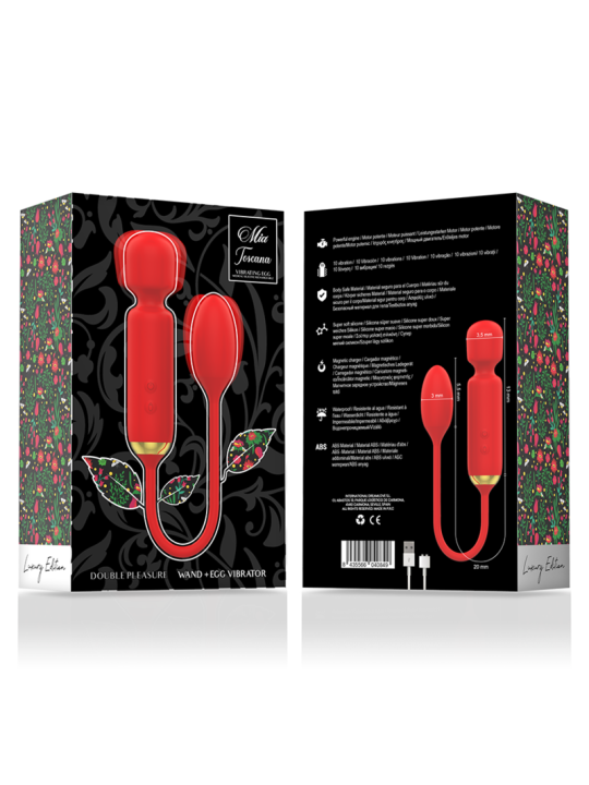 MIA - TOSCANA DOUBLE PLEASURE WAND + HUEVO VIBRADOR
