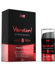 INTT - POTENTE ESTIMULANTE ÍNTIMO GEL VIBRADOR LIQUIDO FRESA 15 ML