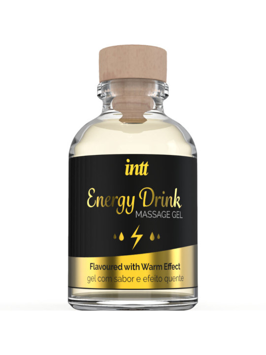 INTT MASSAGE & ORAL SEX - GEL DE MASAJE CON SABOR A BEBIDA ENERGÉTICA Y EFECTO CALOR