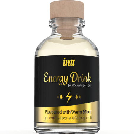 INTT MASSAGE & ORAL SEX - GEL DE MASAJE CON SABOR A BEBIDA ENERGÉTICA Y EFECTO CALOR
