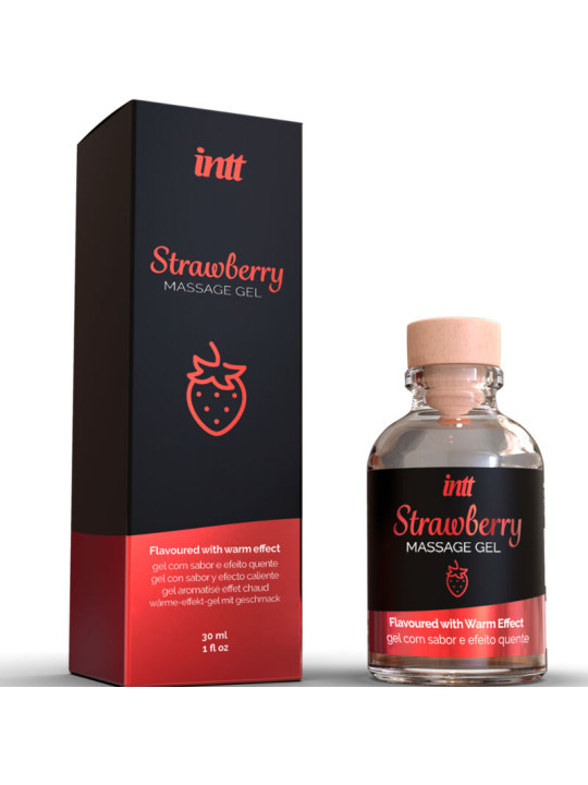 INTT MASSAGE & ORAL SEX - GEL DE MASAJE SABOR A FRESA EFECTO CALOR