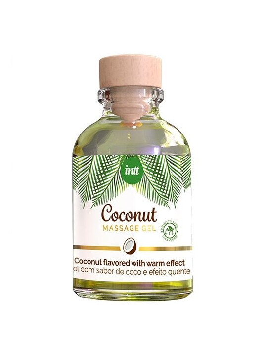 INTT - GEL DE MASAJE VEGANO CON SABOR A COCO Y EFECTO CALOR