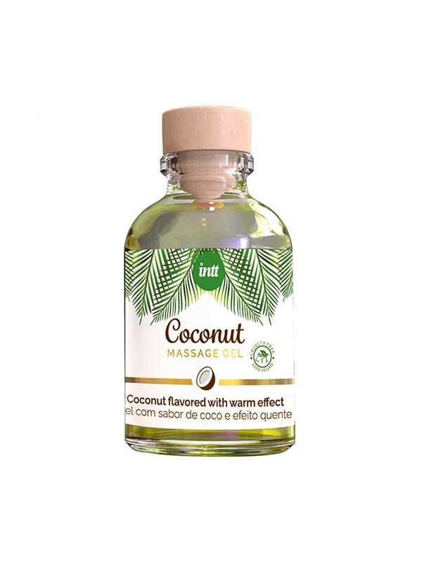 INTT - GEL DE MASAJE VEGANO CON SABOR A COCO Y EFECTO CALOR