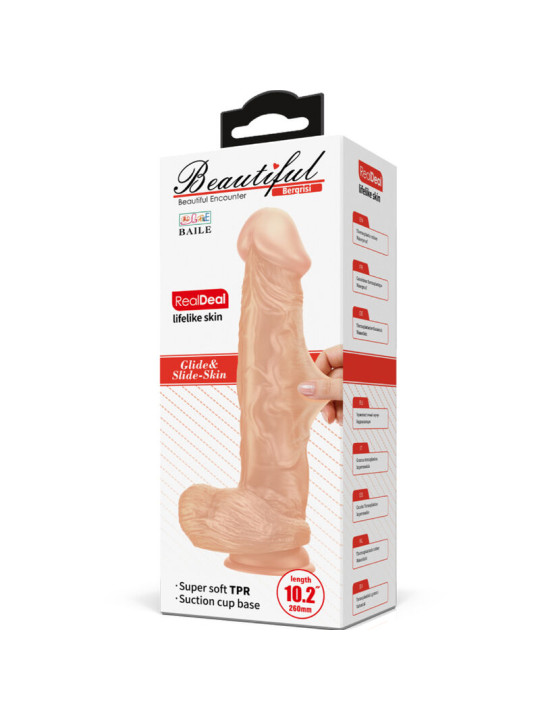 BAILE - BEAUTIFUL ENCOUNTER BERGRISI DILDO REALÍSTICO FLEXIBLE 26 CM NATURAL