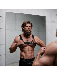 FETISH SUBMISSIVE ATTITUDE - ARNÉS DEPORTIVO AJUSTABLE NEOPRENO PECHO HOMBRE