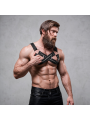 FETISH SUBMISSIVE ATTITUDE - ARNÉS BULLDOG AJUSTABLE NEOPRENO PECHO CRUZADO CON CREMALLERAS HOMBRE