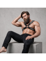 FETISH SUBMISSIVE ATTITUDE - ARNÉS ECOPIEL PECHO CRUZADO CON REMACHES HOMBRE