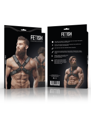 FETISH SUBMISSIVE ATTITUDE - ARNÉS ECOPIEL PECHO CRUZADO CON REMACHES HOMBRE